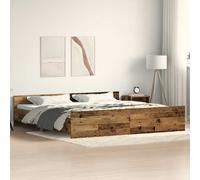 vidaXL Struttura del letto Legno vecchio 203 x 203 x 50 cm