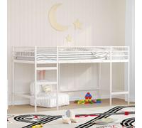vidaXL Struttura del letto loft per bambini Bianco 90 x 200 cm Acciaio