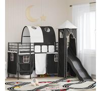 vidaXL nero, 90 x 190 cm, cameretta dei bambini, design moderni e giocosi in colori vivaci, spazi creativi per l'immaginazione e l'apprendimento elegante