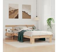 vidaXL Struttura del letto Marrone 100 x 200 cm Legno di pino massello