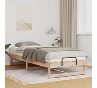 vidaXL Struttura del letto Marrone 100 x 220 cm Pino massello