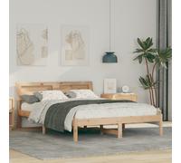 vidaXL Struttura del letto Marrone 120 x 190 cm Legno di pino massello