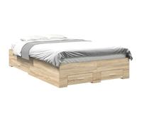 Struttura letto con cassetti rovere sonoma 120x190 cm legno ingegnerizzato