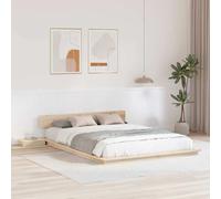 vidaXL Struttura del Letto Marrone 140 x 200 cm Legno, Camera Moderna, Letto Rettangolare con Comodino, Mobili Minimalisti per Un Sonno Chic