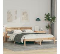 vidaXL Struttura del letto Marrone 140 x 200 cm Legno di pino massello