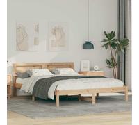 vidaXL Struttura del letto Marrone 150 x 200 cm Legno di pino massello