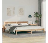 vidaXL Struttura del letto Marrone 200 x 200 cm Legno di pino massello