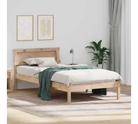 vidaXL Struttura del letto Marrone 80 x 200 cm Legno di pino massello