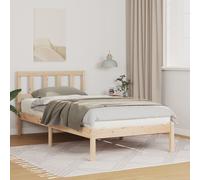 vidaXL Struttura del letto Marrone 90 x 190 cm Legno di pino massello