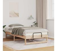vidaXL Struttura Letto Platform in Pino Naturale 90 x 190 cm, Design Moderno e Minimalista, Bassa al Suolo, Durevole, Stabile e Facile da Montare. Ha Maniglie in Metallo e Una Superficie Liscia. È p