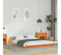 vidaXL Struttura del letto Marrone cerato 140 x 190 cm Pino massello