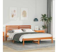 vidaXL Struttura del letto Marrone cerato 140 x 200 cm Pino massello