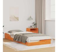 vidaXL Struttura del letto Marrone cerato 90 x 220 cm Pino massello