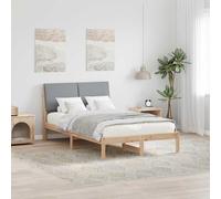 vidaXL Struttura del Letto Marrone e grigio chiaro 120 x 190 cm