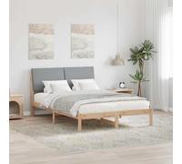 vidaXL Struttura del Letto Marrone e grigio chiaro 140 x 190 cm