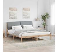 vidaXL Struttura del Letto Marrone e grigio chiaro 180 x 200 cm