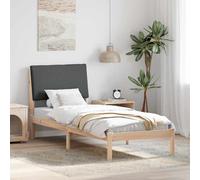 vidaXL Struttura del Letto marrone e grigio scuro 75 x 190 cm