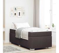 vidaXL Struttura del letto Marrone scuro 100 x 200 cm Tessuto