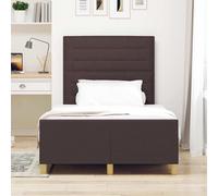vidaXL Struttura del letto Marrone scuro 120 x 190 cm Tessuto