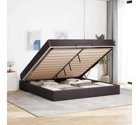 vidaXL Struttura del letto Marrone scuro 180 x 200 cm Tessuto