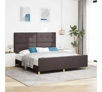 vidaXL Struttura del letto Marrone scuro 180 x 200 cm Tessuto