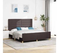 vidaXL Struttura del letto Marrone scuro 180 x 200 cm Tessuto