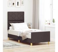 vidaXL Struttura del letto Marrone scuro 80 x 200 cm Tessuto