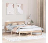 vidaXL Struttura Letto Minimalista Full Size in Legno massello di Pino Resistente con Ampio Spazio di archiviazione, Ideale per mobili da Camera da Letto Design Interno. Design Semplice e stiloso mo