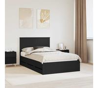 vidaXL Struttura del letto Nero 120 x 190 cm Legno Ingegnerizzato