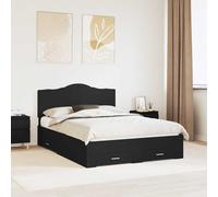 vidaXL Struttura del letto Nero 150 x 200 cm Legno multistrato