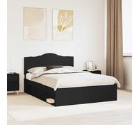 vidaXL Struttura del Letto Nero 160 x 200 cm Pino massello, Letto alla Moda, Design Rettangolare Resistente, Mobile Minimalista Comodo per la Camera da Letto, Total Look per Teen