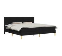 vidaXL Struttura del letto Nero 180 x 200 cm Poliestere, Set up per camera da letto moderno, struttura letto resistente, supporto materasso in schiuma rettangolare, arredamento contemporaneo elegante