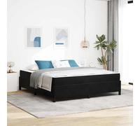 vidaXL Struttura del letto Nero e Bianco e Nero 180 x 200 cm Velluto
