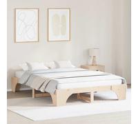 vidaXL Letto Minimalista in Legno Massello di Pino Naturale | 140 x 200 cm, Marrone, Design Resistente, Perfetto per Adulti, Uso in Camera da Letto, Finitura Opaca, Costruzione Robusta, Arredo Modern