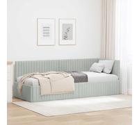 vidaXL Struttura del Letto Platform - Letto ad Angolo Salvaspazio per la Camera da Letto. Design Moderno con Testata montata a Muro. Perfetto per Decorare la casa con Uno Stile Contemporaneo e suppor
