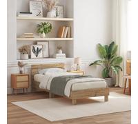 Letto Contemporaneo in Rovere Massello Con Testiera 90 X 190 cm Finitura Artigianale Include Materasso e Cuscini Design Elegante e Durevole Assemblaggio Necessario Mobili Camera da Letto Struttura Sin