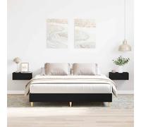 vidaXL Struttura del letto Rovere Nero 203 x 143 x 25 cm