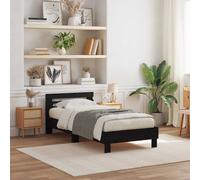 vidaXL Struttura del letto Rovere nero 90 x 190 cm Legno multistrato