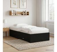 vidaXL Telaio del letto con storage Rovere Nero 80 x 200 cm, Letto con contenitore, design minimalista rettangolare, legno ingegnerizzato per camera moderna, soluzione salvaspazio