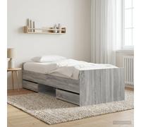 vidaXL Struttura del letto Sonoma grigio Legno ingegnerizzato