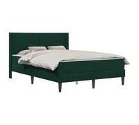 vidaXL Struttura del letto Verde Scuro 120 x 190 cm Velluto, Arredamento per camera moderna, struttura per letto rettangolare, velluto contemporaneo, materasso morbido e confortevole, design elegante
