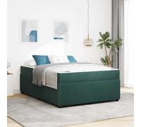 vidaXL Struttura del letto Verde Scuro 160 x 200 cm Tessuto