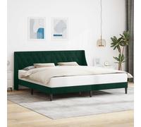 vidaXL Struttura del letto Verde Scuro 200 x 200 cm Velluto