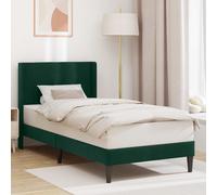 vidaXL Struttura del letto Verde Scuro 80 x 200 cm Velluto, Camera da letto elegante, struttura letto moderna, rivestimento in velluto resistente, arredamento per un sonno lussuoso
