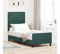 vidaXL Struttura del letto Verde scuro 80x200 cm Velluto
