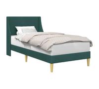 vidaXL Struttura del letto Verde Scuro 90 x 200 cm Tessuto, Mobili per Camera, Letto Rettangolare, Base in Tessuto Minimalista, Design Moderno, Decorazione Funzionale