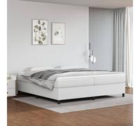 vidaXL Struttura Letto a Rete a Molle Bianco 200x200 cm in Similpelle