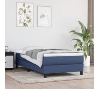 vidaXL Struttura Letto a Rete a Molle Blu 80x200 cm in Tessuto