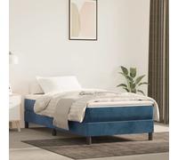 vidaXL Struttura Letto a Rete a Molle Blu Scuro 80x200 cm in Velluto