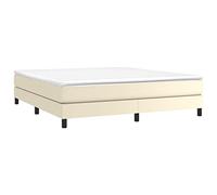 vidaXL Struttura Letto a Rete a Molle Crema 160x200 cm in Similpelle